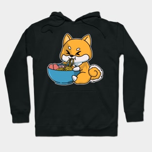 Anime Kawaii Ramen Eating Fox Japanese Noodles Hoodie